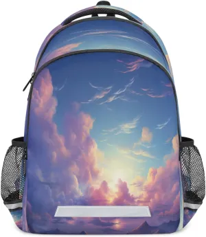Dreamscape Backpack for Boys Girls Kids Schoolbag Children School Bookbag,Women Men Casual Daypack Students College Bookbags Space Nebula Travel Bags