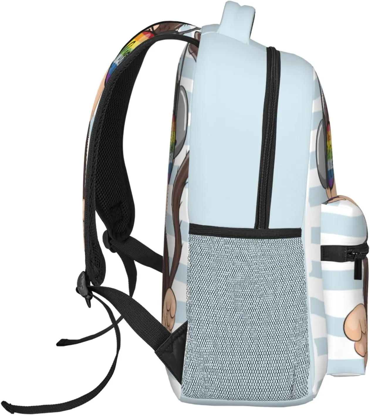 Dujiea 17 Inch Backpack Cool Cartoon Cute Monkey Laptop Backpack School Bookbag Travel Shoulder Bag With Chest Strap