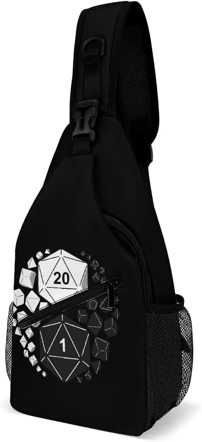 Dungeons and Dragons Yin and Yang Fashion Sling Bag Shoulder Chest Crossbody Bags for Women Men Backpack Daypack Travel Hiking