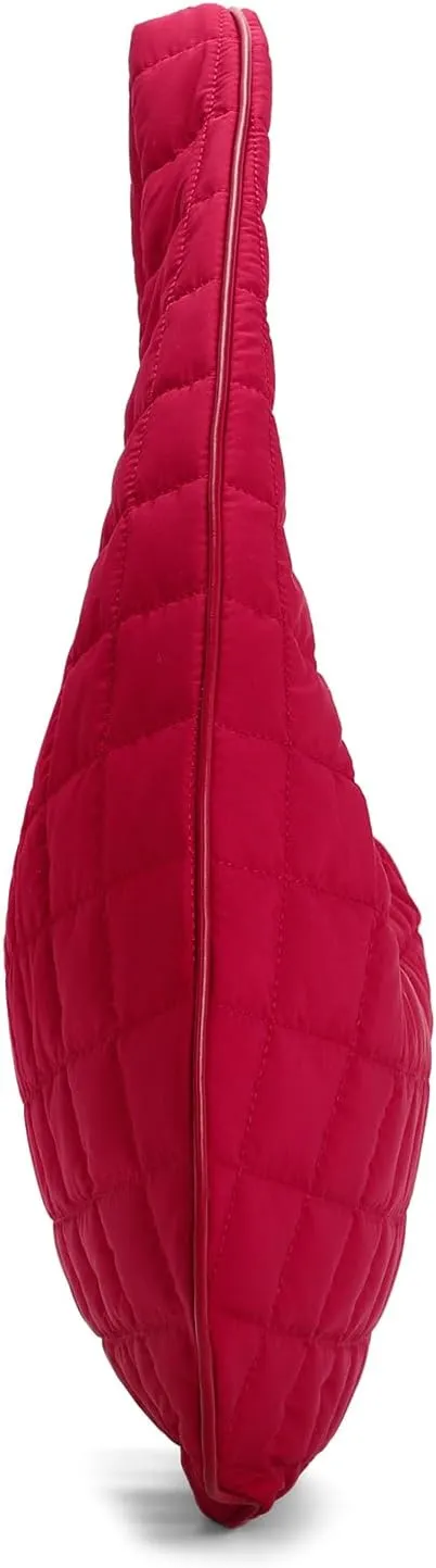 E Quilted Nylon Hobo Bag for Women Large Tote Shoulder Bag Top Handle Handbag