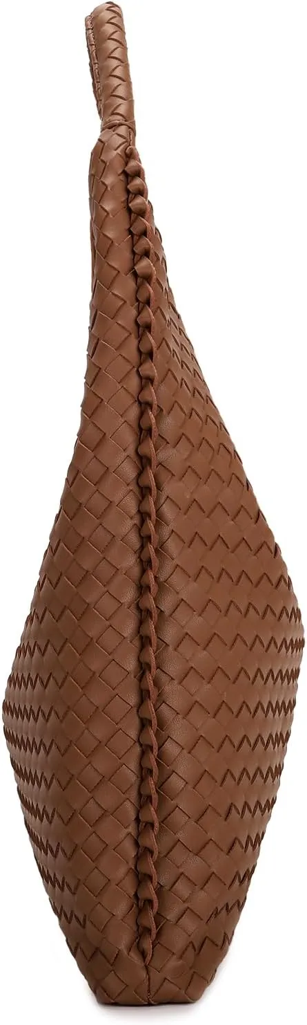 E Woven Hobo Bag for Women Large Tote Bag Top Handle Shoulder Handbag