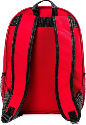 E01 First Aid Backpack (Empty) - Red, Small, Water-Resistant, Modern, Unisex, Camping, Zipper Closure, 1 Pocket, 40 Items, Emergency Use
