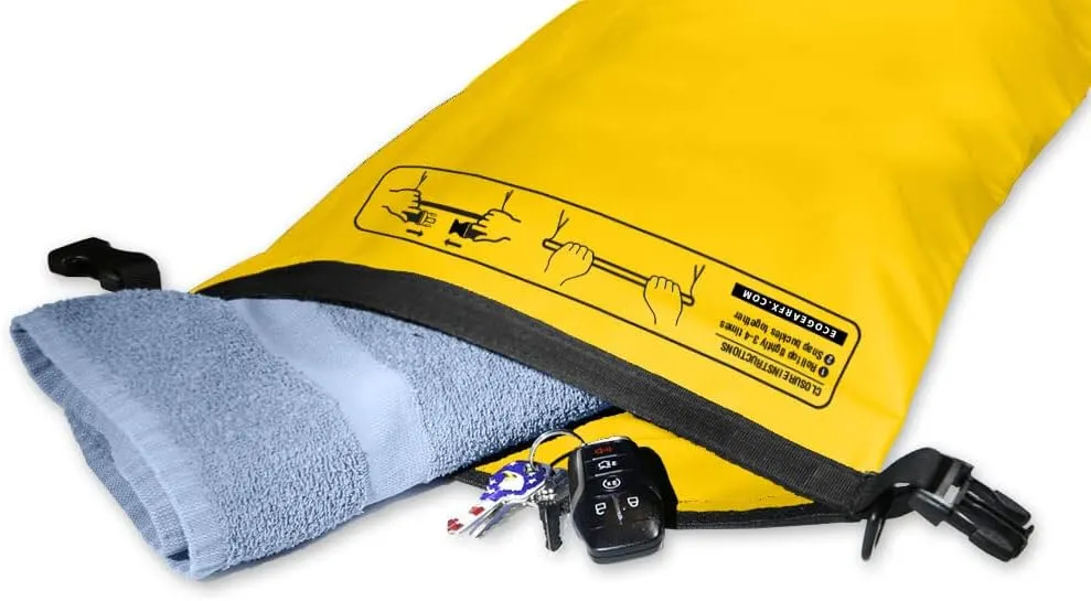 EcoGear FX Heavy Duty Waterproof Dry Bag Voyager Series – Durable Roll Top Compression Bag –Kayaking, Rafting, Boating, Hiking, Fishing and Camping
