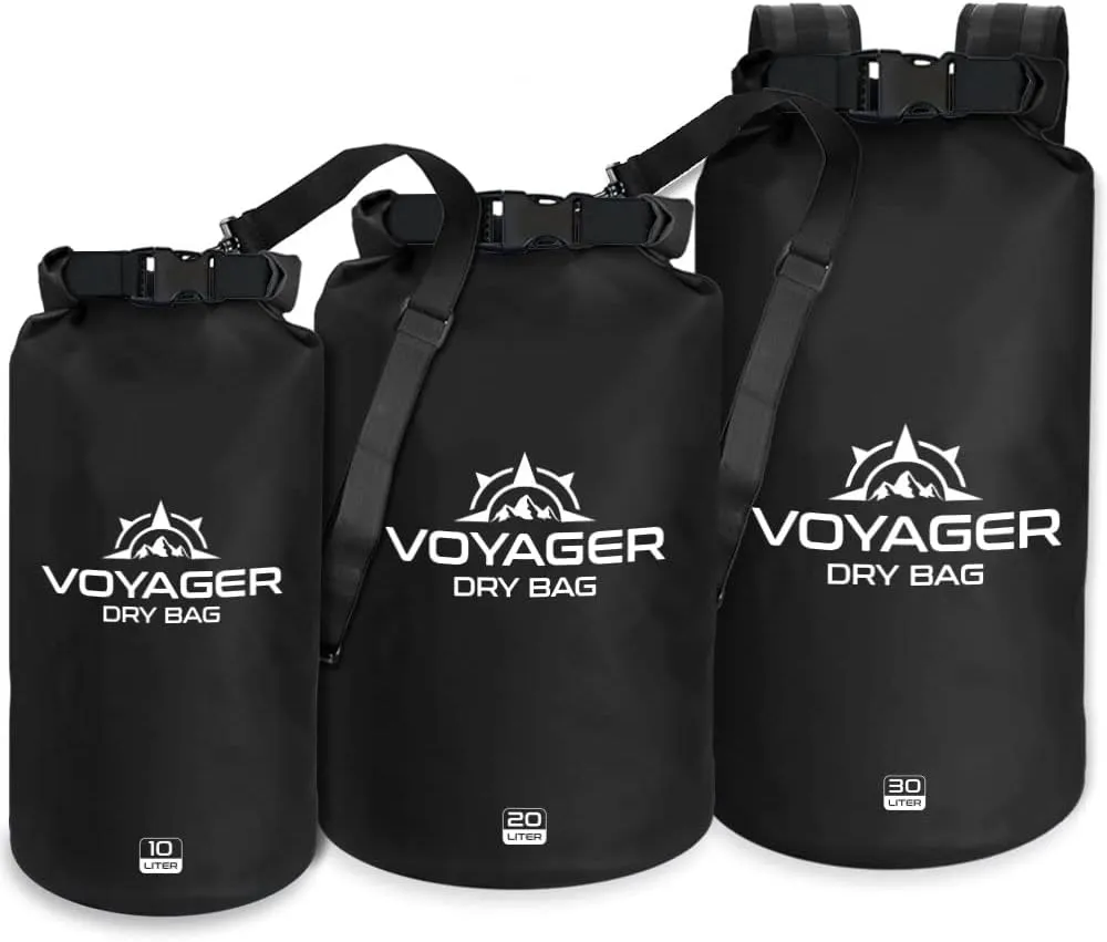 EcoGear FX Heavy Duty Waterproof Dry Bag Voyager Series – Durable Roll Top Compression Bag –Kayaking, Rafting, Boating, Hiking, Fishing and Camping