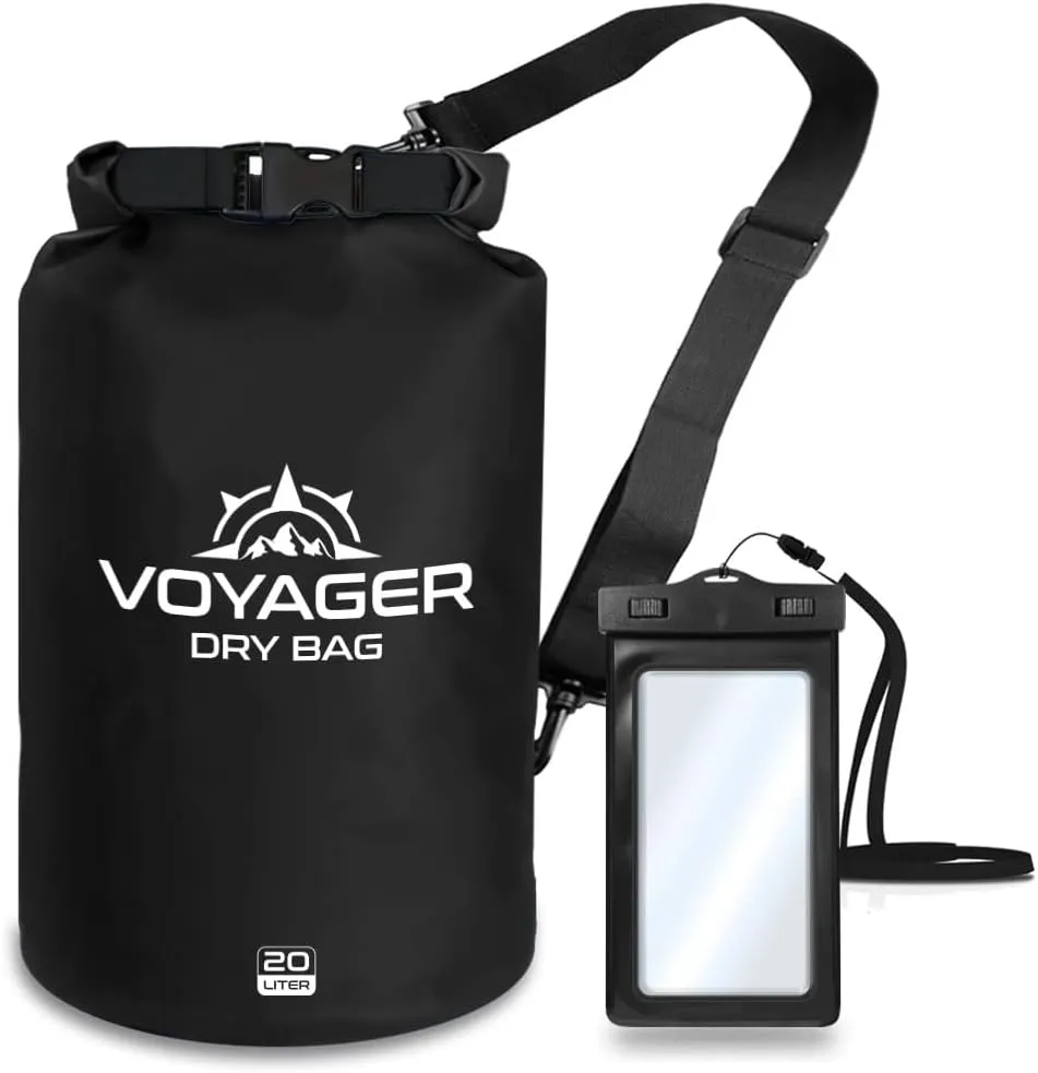 EcoGear FX Heavy Duty Waterproof Dry Bag Voyager Series – Durable Roll Top Compression Bag –Kayaking, Rafting, Boating, Hiking, Fishing and Camping