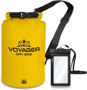EcoGear FX Heavy Duty Waterproof Dry Bag Voyager Series – Durable Roll Top Compression Bag –Kayaking, Rafting, Boating, Hiking, Fishing and Camping