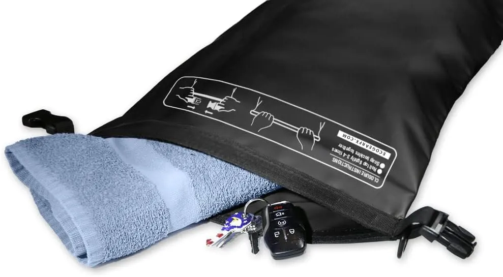EcoGear FX Heavy Duty Waterproof Dry Bag Voyager Series – Durable Roll Top Compression Bag –Kayaking, Rafting, Boating, Hiking, Fishing and Camping