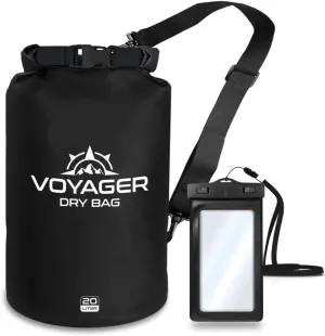 EcoGear FX Heavy Duty Waterproof Dry Bag Voyager Series – Durable Roll Top Compression Bag –Kayaking, Rafting, Boating, Hiking, Fishing and Camping