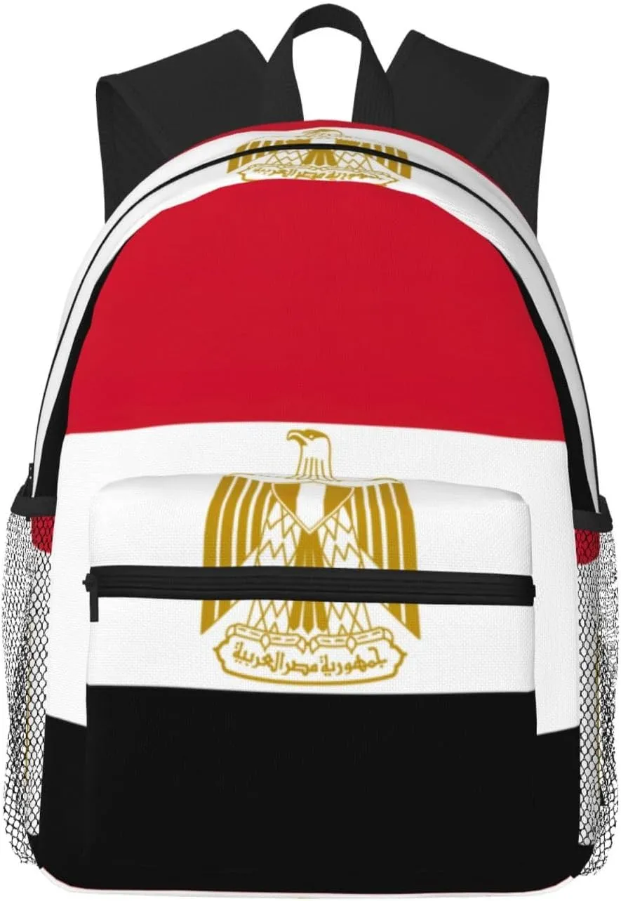 Egyptian Flag Fashion Backpack,Casual Daypack Backpacks For Men Women, Laptop Bag Travel Hiking Camping