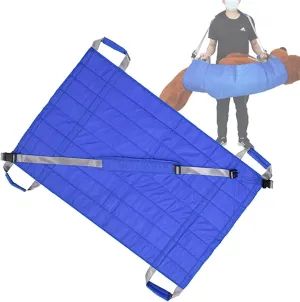 Elderly Patients Transfer Boards Belt, Medical Lift Sling Bed Patients Positioning Pad with Shoulder Strap, Reusable Transferring Pad