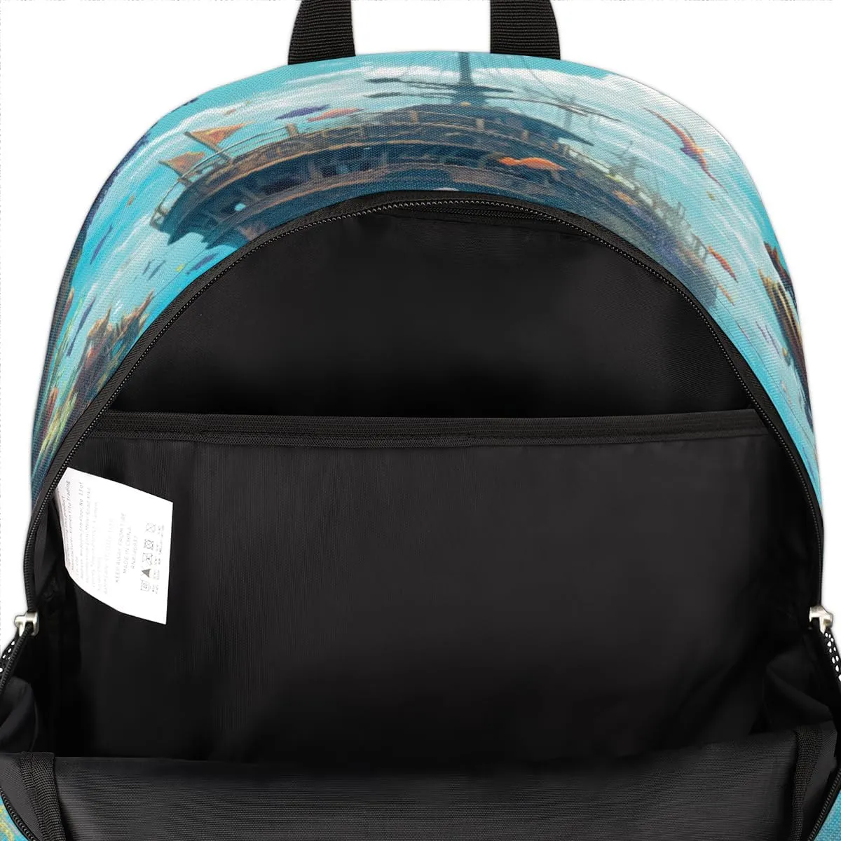 Elementary School Bags for Teens, Boat Nautical Kids Backpacks Tropical Fish Lightweight Bookbags Waterproof Sturdy Schoolbag Daypack for Girls Boys