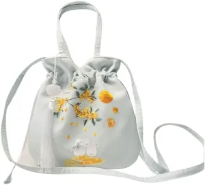 Embroidery Evening Bag Women Handbag Hobo Tote Shoulder Bag Casual Crossbody Bag Gift for Women (Yellow)