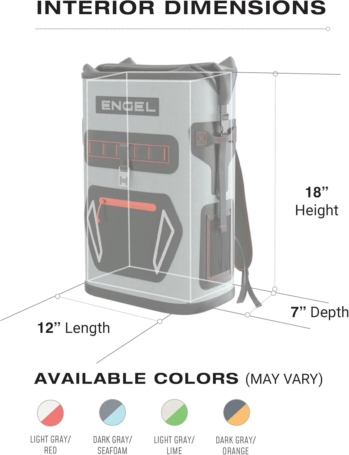 Engel BP25 25 Quart Roll-Top High Performance Backpack Cooler