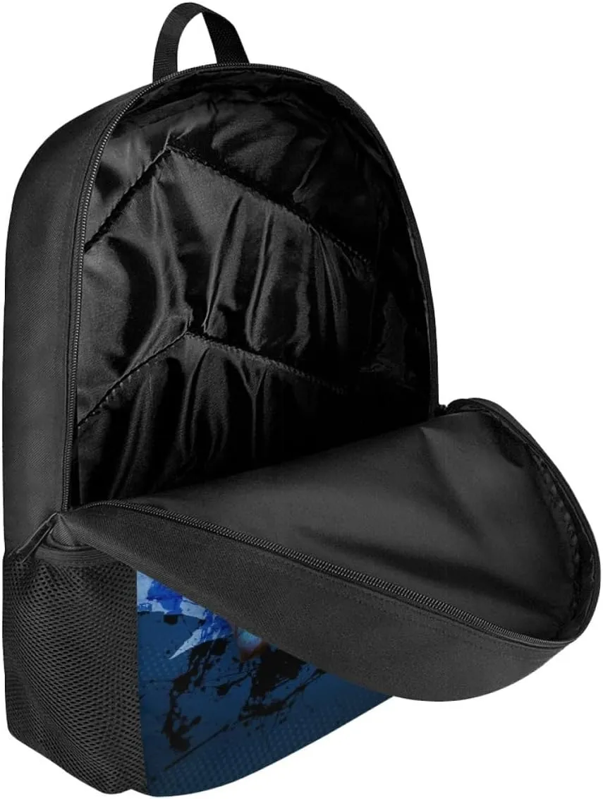 ENLACHIC Kids Cool 3D Blue Butterfly Print Backpacks for School Travel Bookbag School Bag Laptop Backpack Casual Daypack