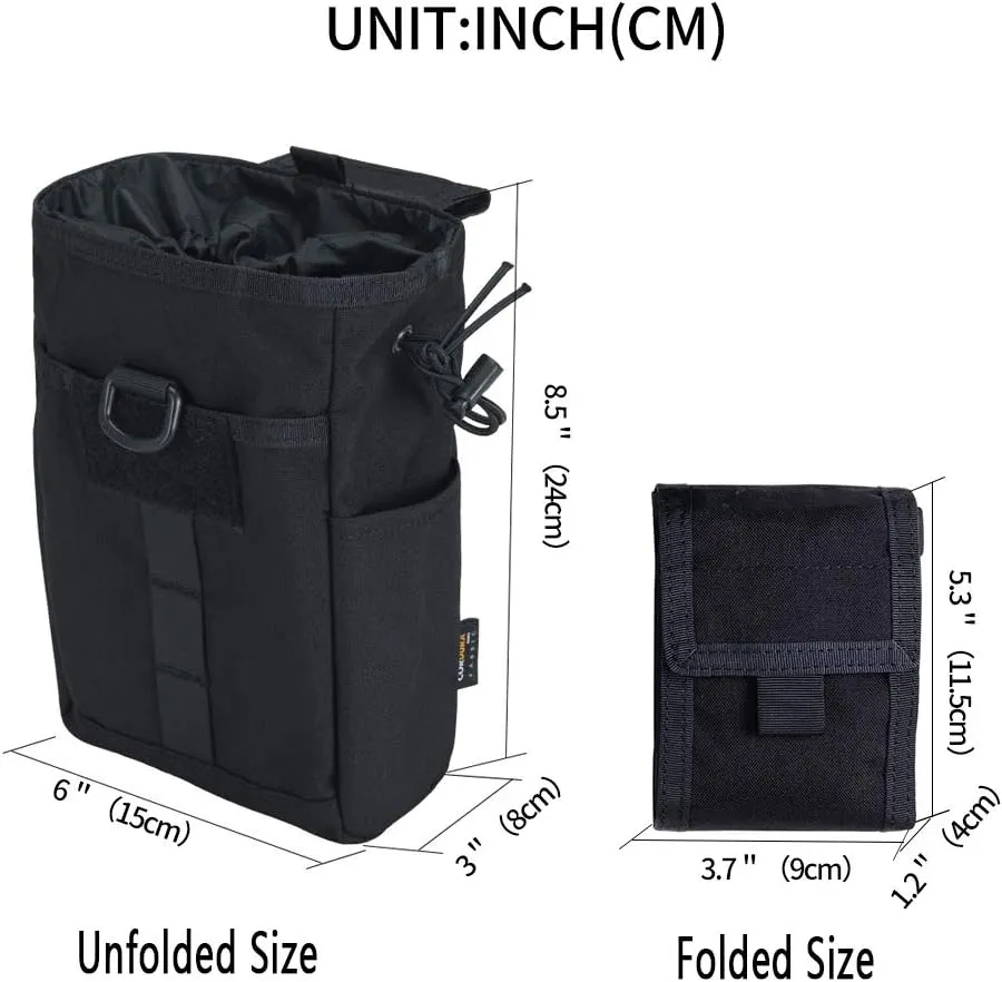 EXCELLENT ELITE SPANKER Molle Dump Pouch Drawstring Magazine Utility Pouch Folding Dump Pouch Waist Bag