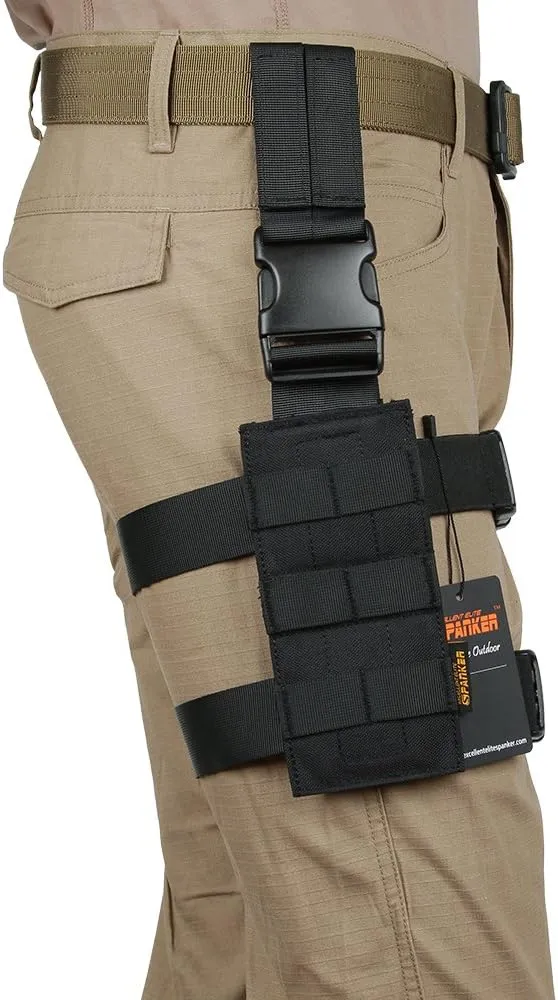 EXCELLENT ELITE SPANKER Tactical Drop Leg Holster Adjustable Drop Leg Platform Molle Module Universal Bag for Left/Right Leg