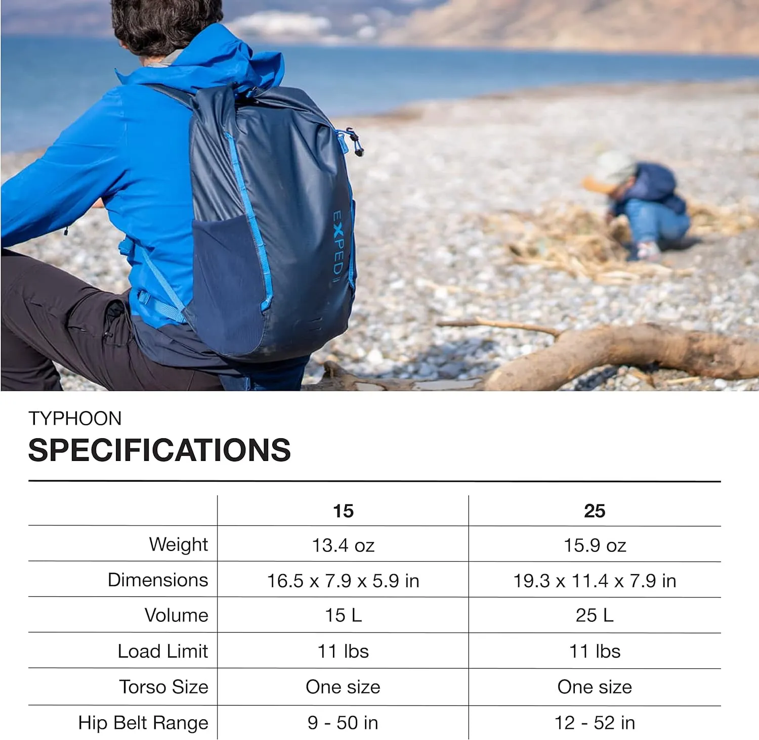 Exped Typhoon 15 | Lightweight Travel Backpack | Waterproof Backpack | Multifunctional Backpack, Forest Green, 15L