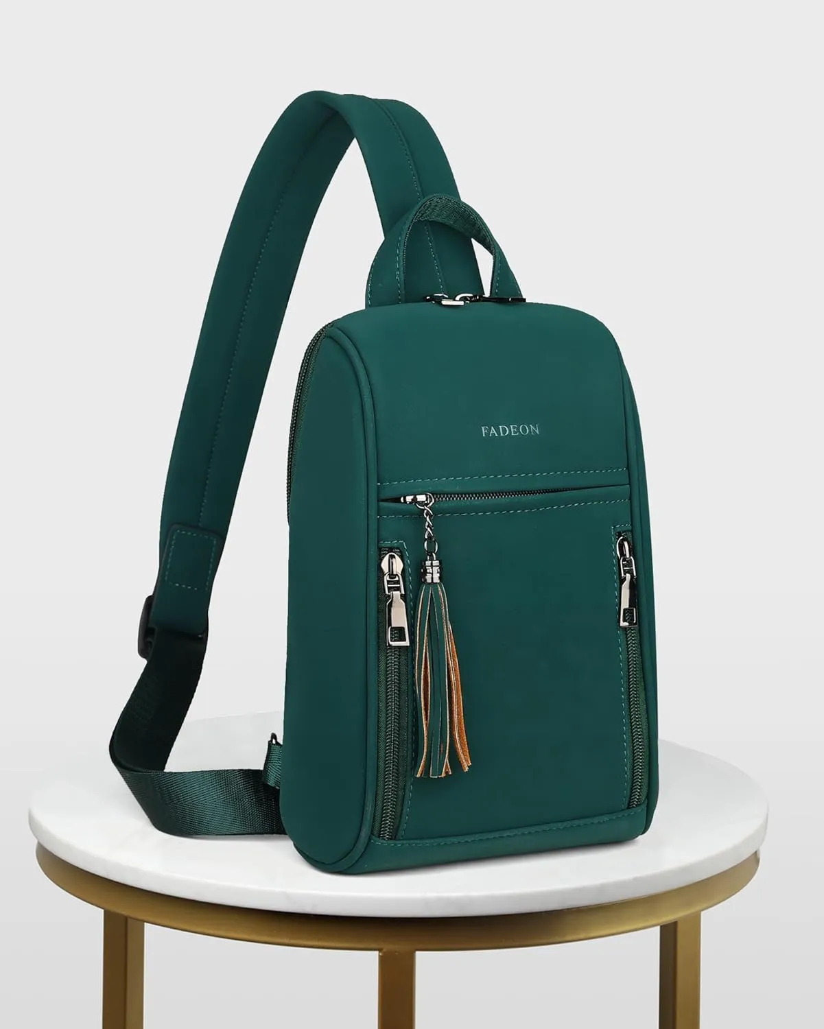 FADEON Sling Bag for Women Crossbody Purse Sling Bags, Designer Sling Purses Medium Travel Multi-Pocket Sling Backpack