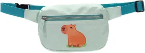 Fanny Pack 7.5 inch with Capybara Design – Adorable Plush Animal Waist Pack for Kids, Ideal for Travel, Hiking, and Everyday Use, Cute and Functional Accessory with Zipper Closure