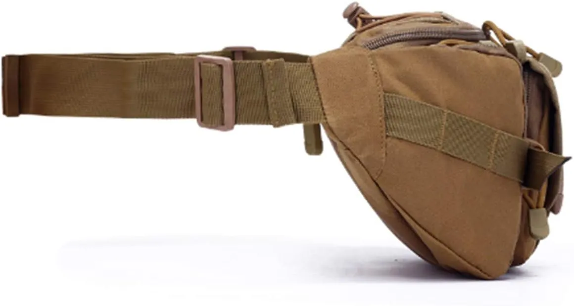 Fanny Pack Tactical Waist Pack Military Fanny Packs MOLLE Army Waist Bag Utility Hip Belt EDC Pack Bag Adjustable for Outdoors Traveling Camping Hunting Running Cycling Fishing Dog Walking (Black)