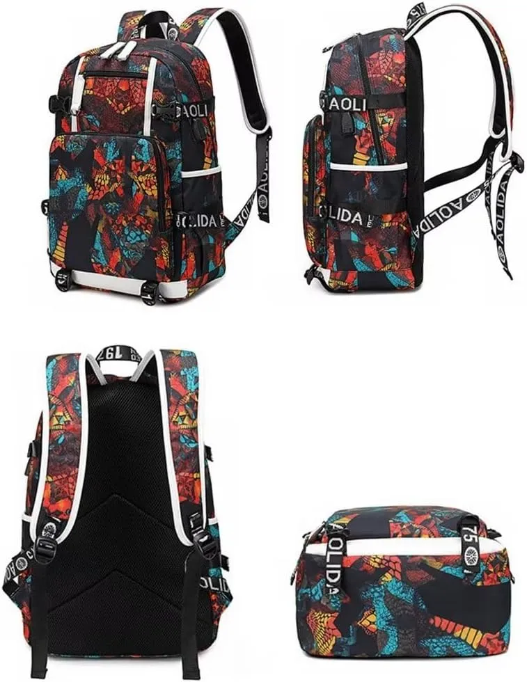FANwenfeng Basketball Player Iverson Luminous Backpack Travel Daypack Fans Bag (Style 10)