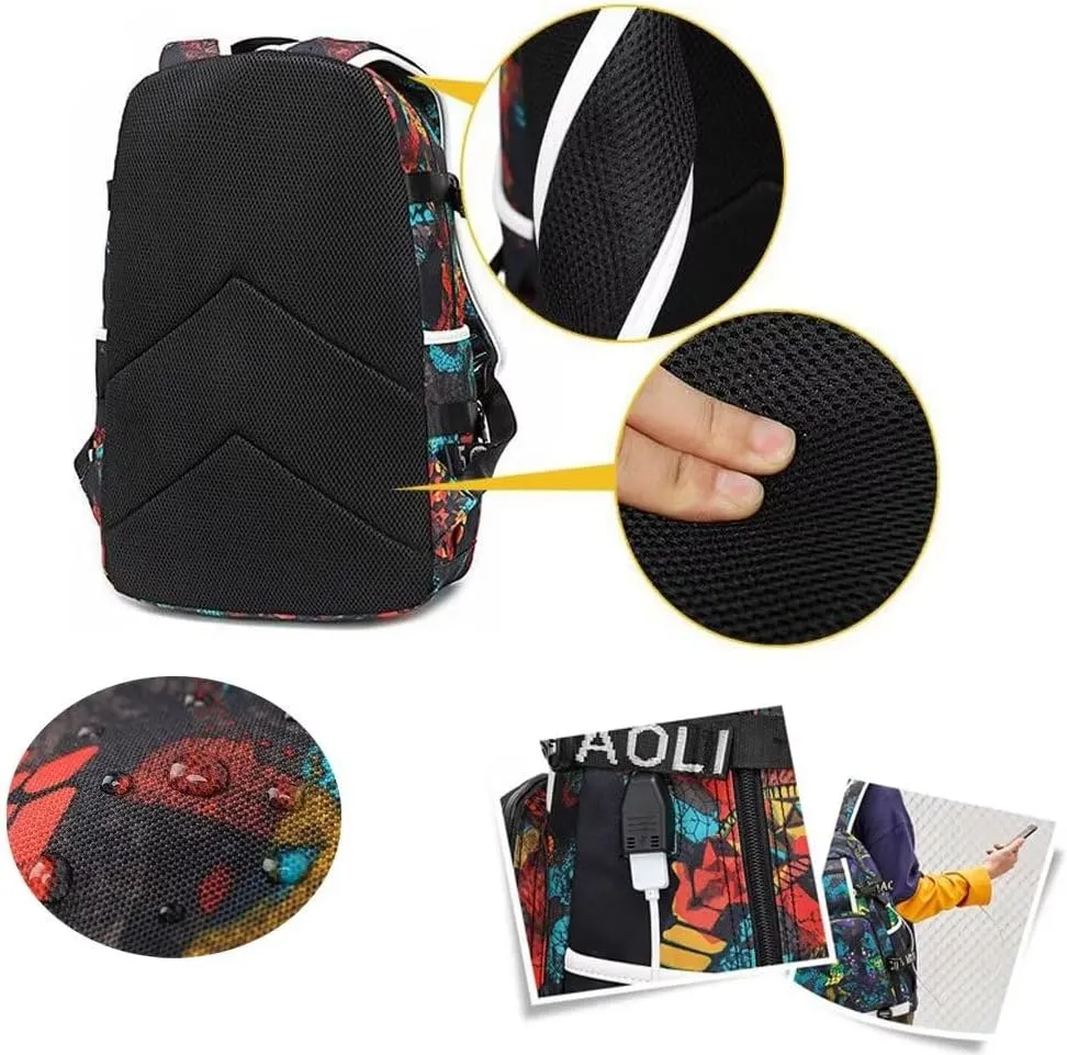 FANwenfeng Basketball Player Iverson Luminous Backpack Travel Daypack Fans Bag (Style 10)