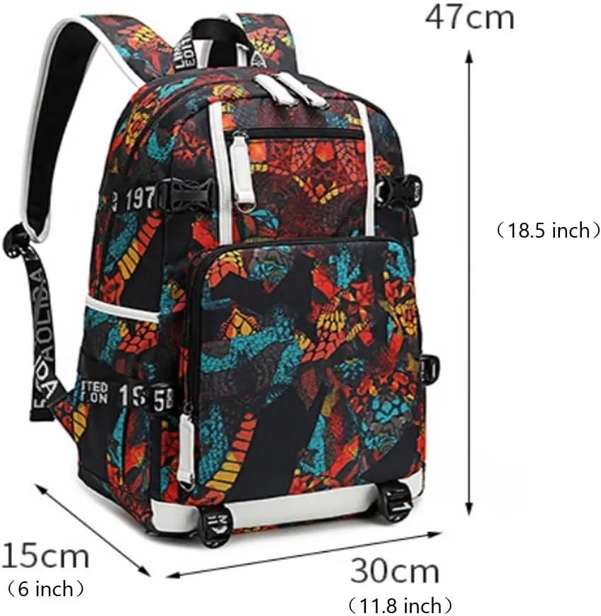 FANwenfeng Basketball Player Iverson Luminous Backpack Travel Daypack Fans Bag (Style 10)
