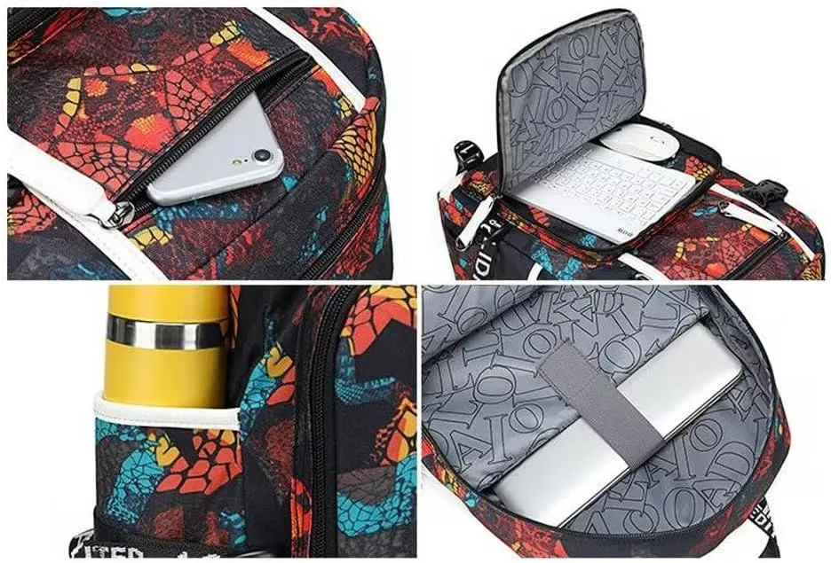 FANwenfeng Basketball Player Iverson Luminous Backpack Travel Daypack Fans Bag (Style 10)