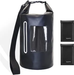 Faraday Bags Military-Grade Shield Bag 15L, Waterproof Faraday Cage with 2Pcs Faraday Pouch, Signal Blocking Faraday Dry Bag, Anti-Tracking Faraday Bags