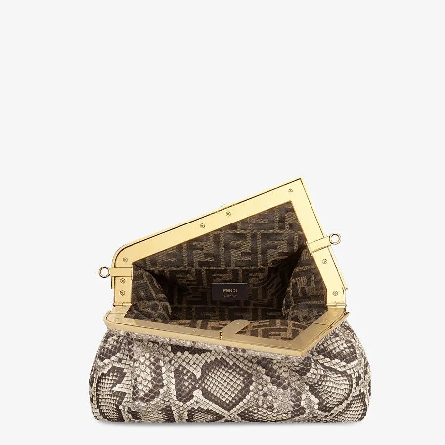 Fendi First Medium Python Leather Bag