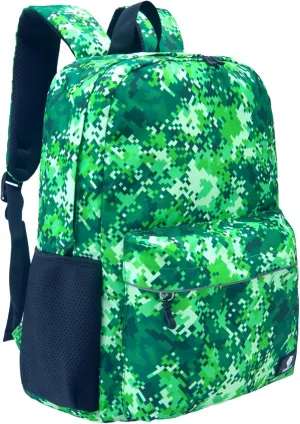 Fenrici Kid's Backpack for Boys, Boys' Backpack for School, Kids' Bookbags with Padded Laptop Compartment, Green Backpack, 17 Inch