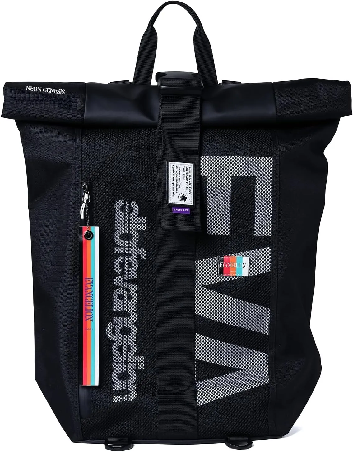 FIREFIRST Neon Genesis Evangelion New Collaboration Series 17 Inch Roll Backpack with Waterproof Liner