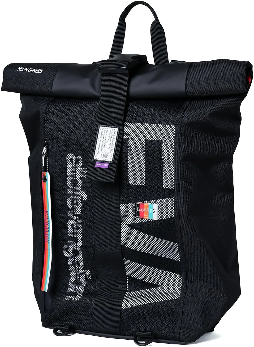 FIREFIRST Neon Genesis Evangelion New Collaboration Series 17 Inch Roll Backpack with Waterproof Liner