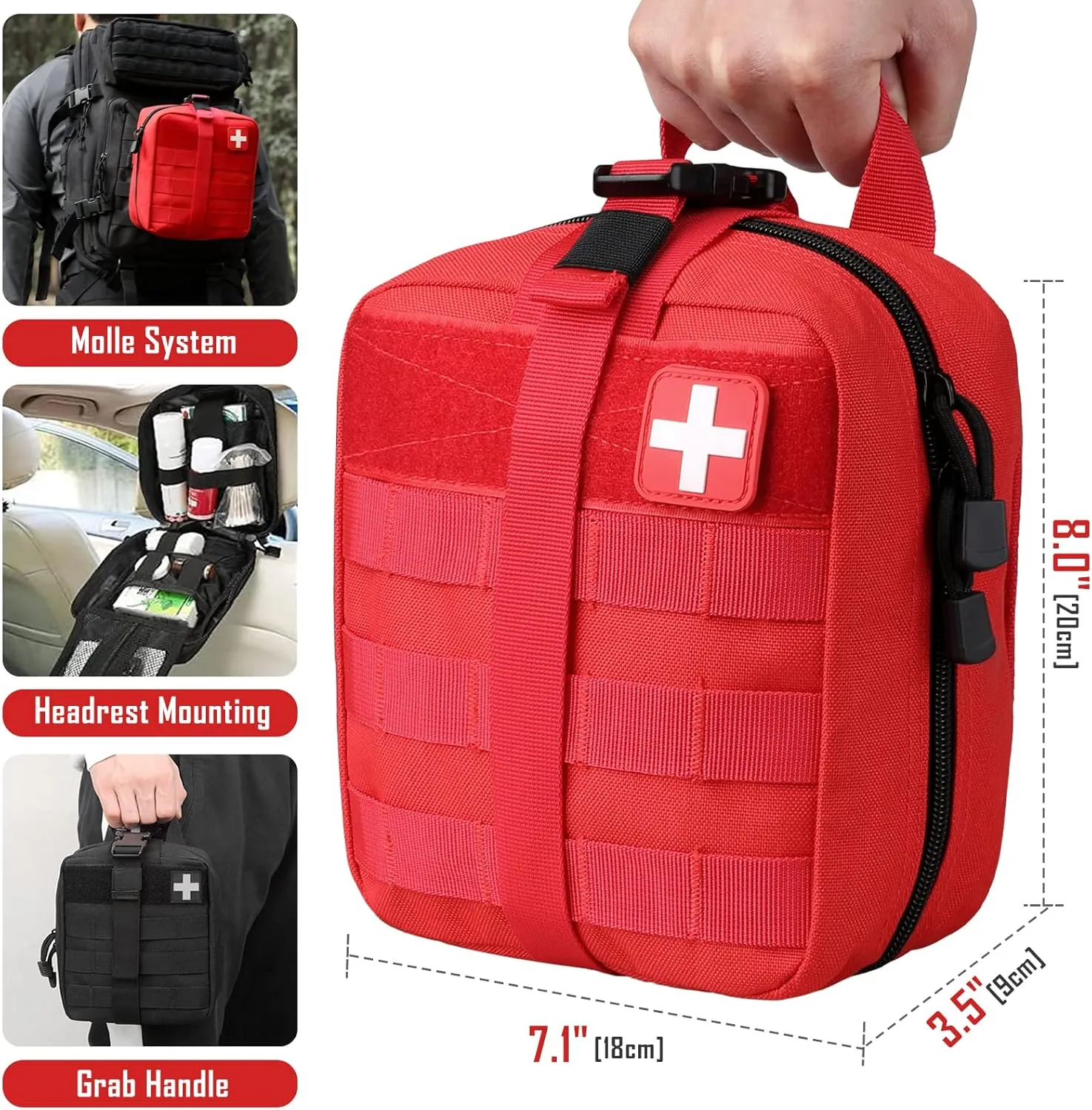 First Aid Bag Empty Medical Ifak Pouch Molle EMT Pouches Rip-Away Tactical Military Trauma Emergency Medic Bag