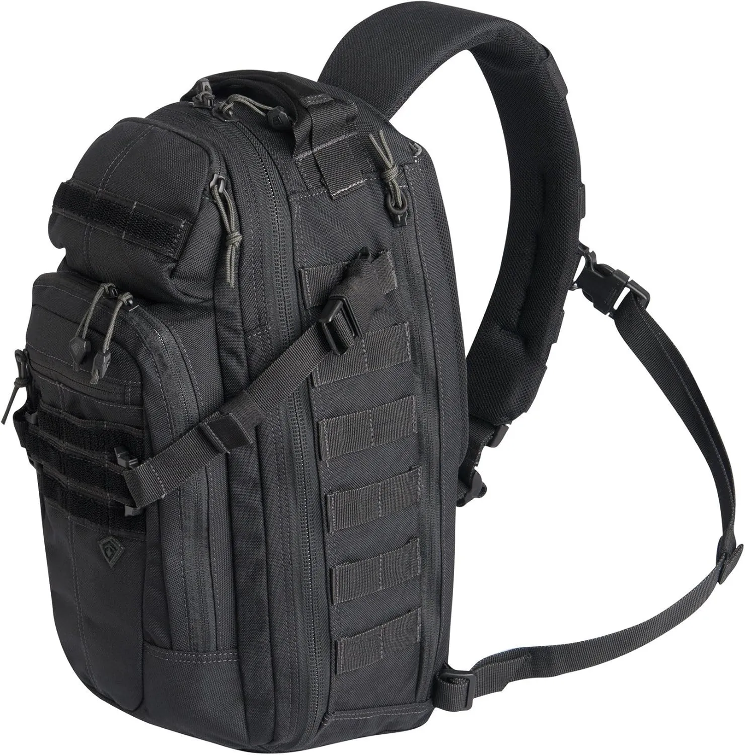 First Tactical Crosshatch Sling Backpack 19L, Military-Grade, Tactical Shoulder Sling Go Bag for Men and Women