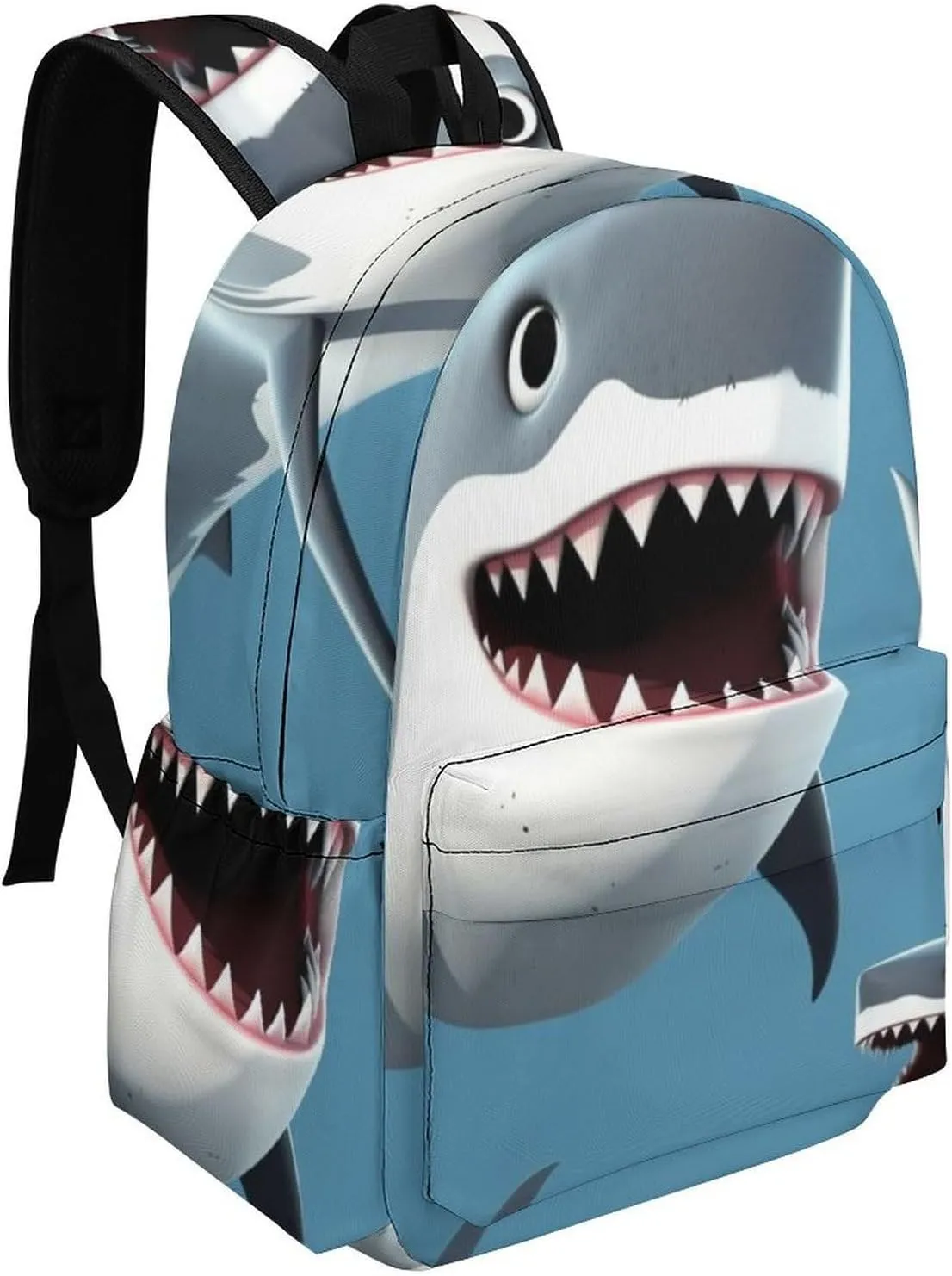 Fish Print Laptop Backpacks Casual Shoulder Bag Travel Daypack Fashion for Men Women