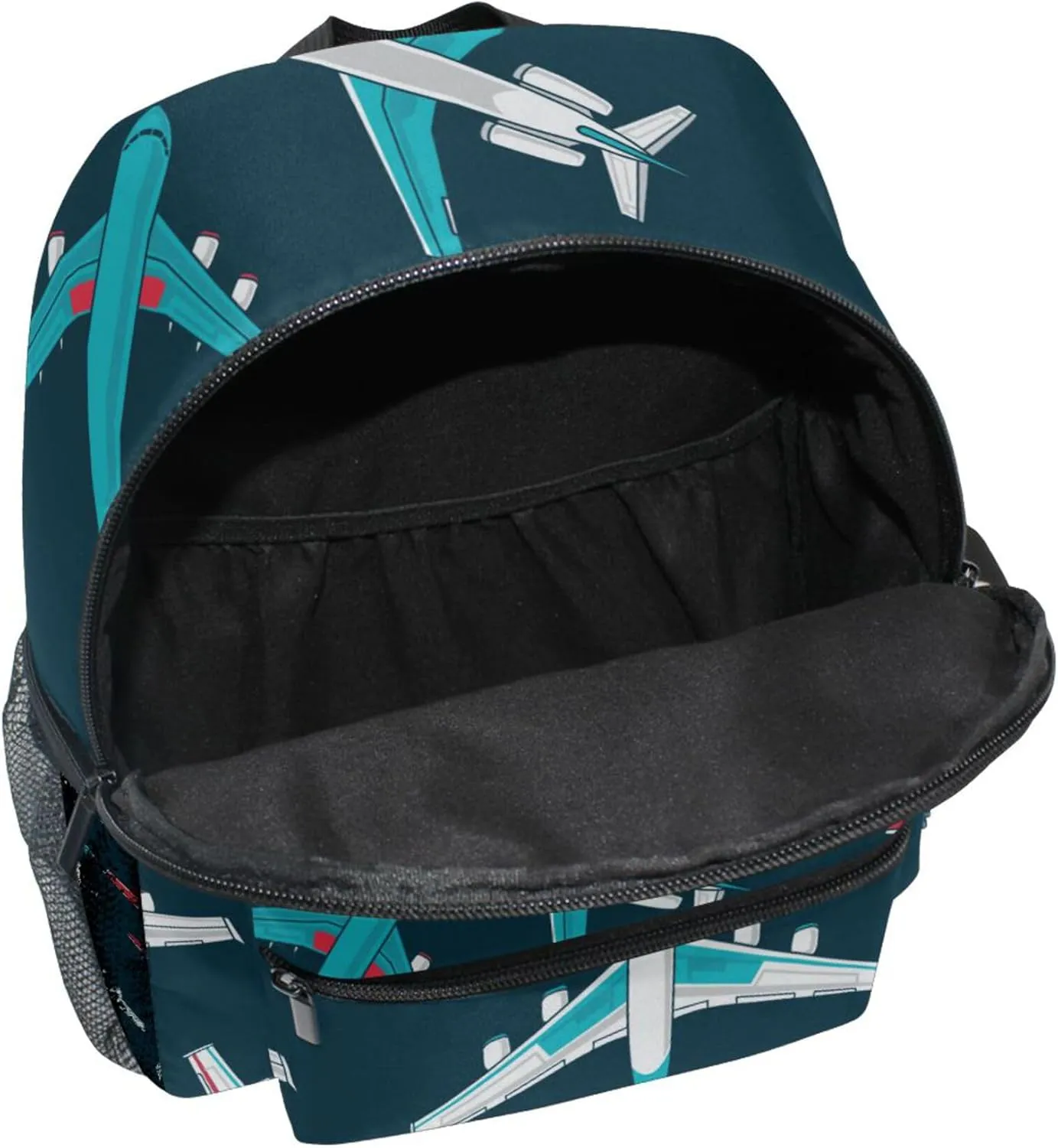 Fisyme Cartoon Airplanes Plane Toddler Backpack School Bag Kids Daypack for Kindergarten Preschool Nursery Girls Boys, M