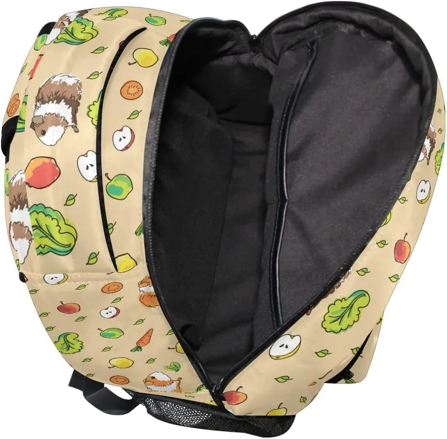 Fisyme Fruit Guinea Pigs Backpack Laptop Bag Daypack Travel Hiking School Backpacks for Men Women Kids Girls Boys