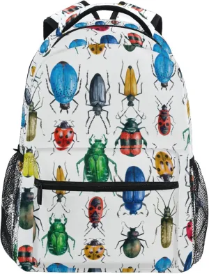 Fisyme Insects Bugs Beetles Laptop Backpack Bag Bookbag Casual Hiking Travel Computer Notebooks Daypacks
