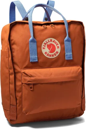 Fjällräven Kånken Backpack for Men, and Women - Lightweight Rugged Vinylon Fabric, Dual Top Handles with Snap Closure, and Classy Look Teracotta Brown/Ultramarine One Size One Size