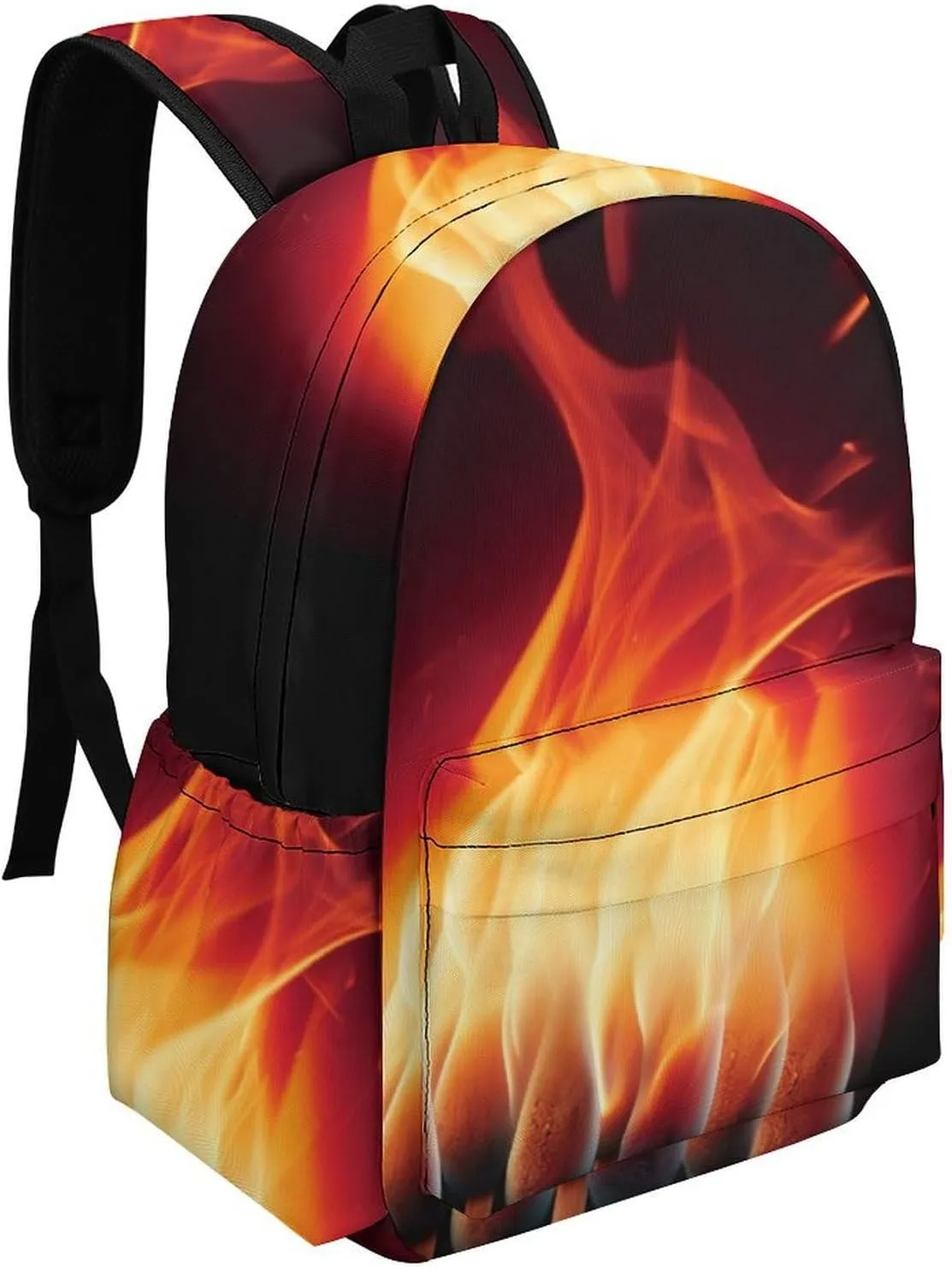 Flames Matches Print Laptop Backpacks Casual Shoulder Bag Travel Daypack Fashion for Men Women