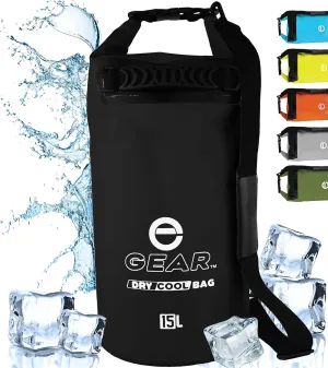 Floating Cooler Bag Roll Top Insulated Dry Backpack – Leak Proof, Collapsible, Waterproof Cooler with Padded Shoulder Strap - Perfect for Kayaking Fishing Beach Hiking -15L