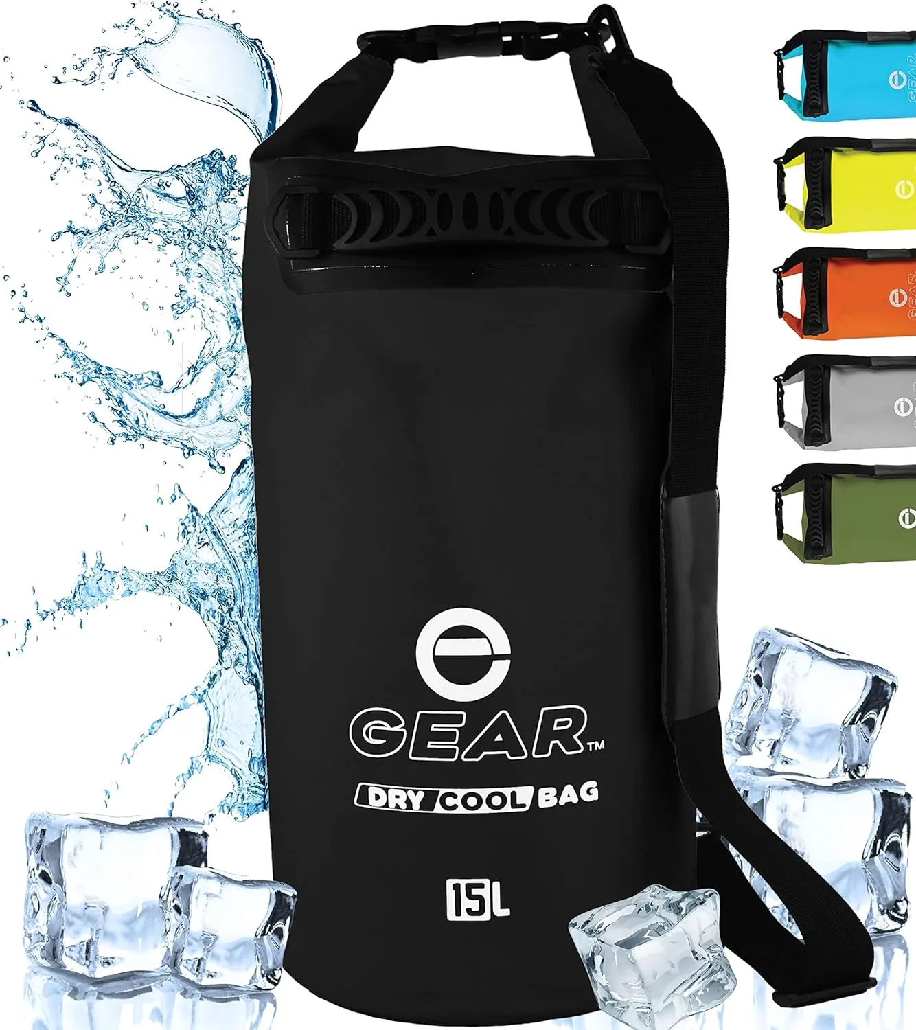 Floating Cooler Bag Roll Top Insulated Dry Backpack – Leak Proof, Collapsible, Waterproof Cooler with Padded Shoulder Strap - Perfect for Kayaking Fishing Beach Hiking -15L