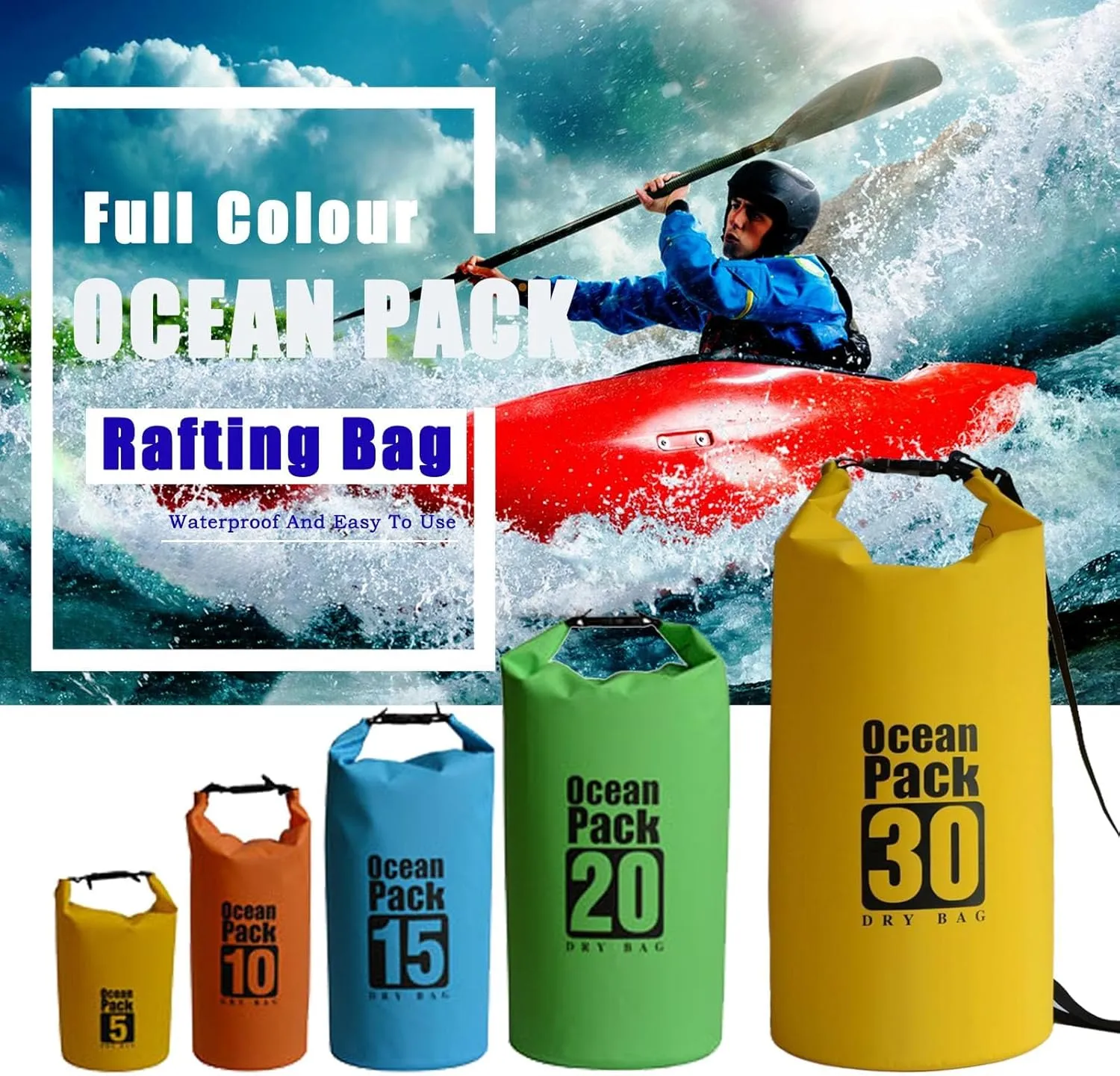 Floating Waterproof Dry Bag Backpack 5L/10L/20L, Roll Top Bag for Kayaking, Rafting, Boating, Swimming, Camping, Hiking, Beach, Fishing, Waterproof Beach Bag. (Gray, 10L)