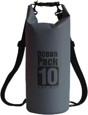 Floating Waterproof Dry Bag Backpack 5L/10L/20L, Roll Top Bag for Kayaking, Rafting, Boating, Swimming, Camping, Hiking, Beach, Fishing, Waterproof Beach Bag. (Gray, 10L)