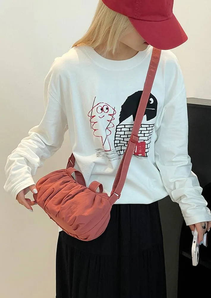 Floppy Crossbody Bags for Women Puffy Cloud Bag Lightweight Nylon Purses for Women Shoulder Bag Hobo Handbag Everyday