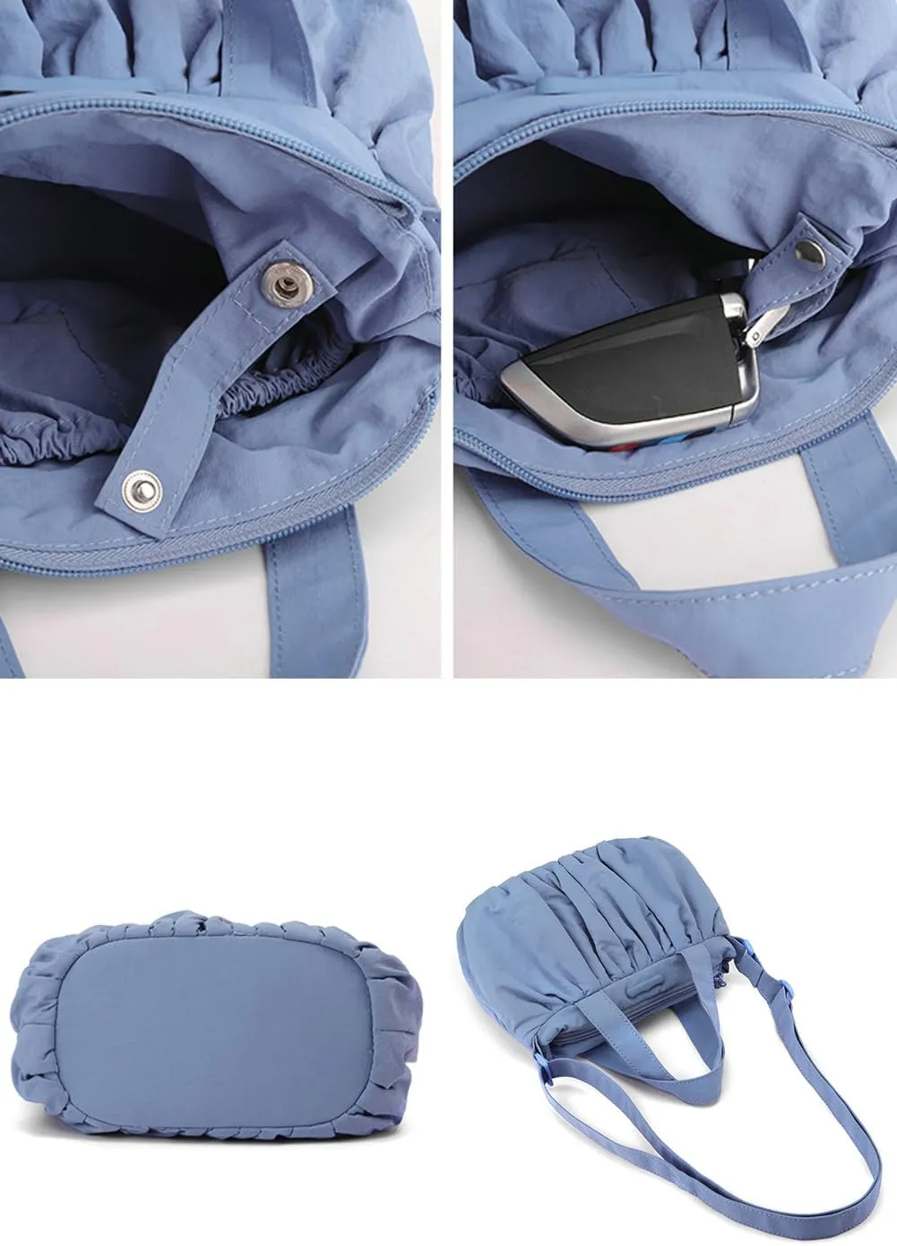 Floppy Crossbody Bags for Women Puffy Cloud Bag Lightweight Nylon Purses for Women Shoulder Bag Hobo Handbag Everyday