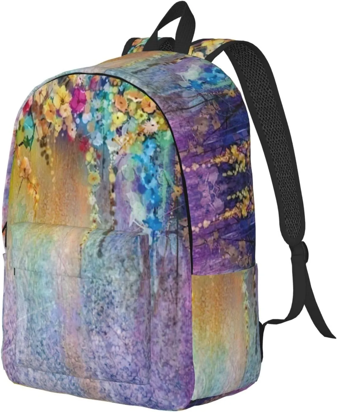 Floral Shrubs print Laptop Backpack for Women Men,Bookbag Casual Daypackfor College Work for Travel Computer