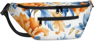 Flower Graffiti Sling Bag Crossbody Backpack Chest Daypack for Women Sport Travel Hiking Casual Bag Multipurpose Waist Pack With Zipper Closure Adjustable Strap Shoulder Bag