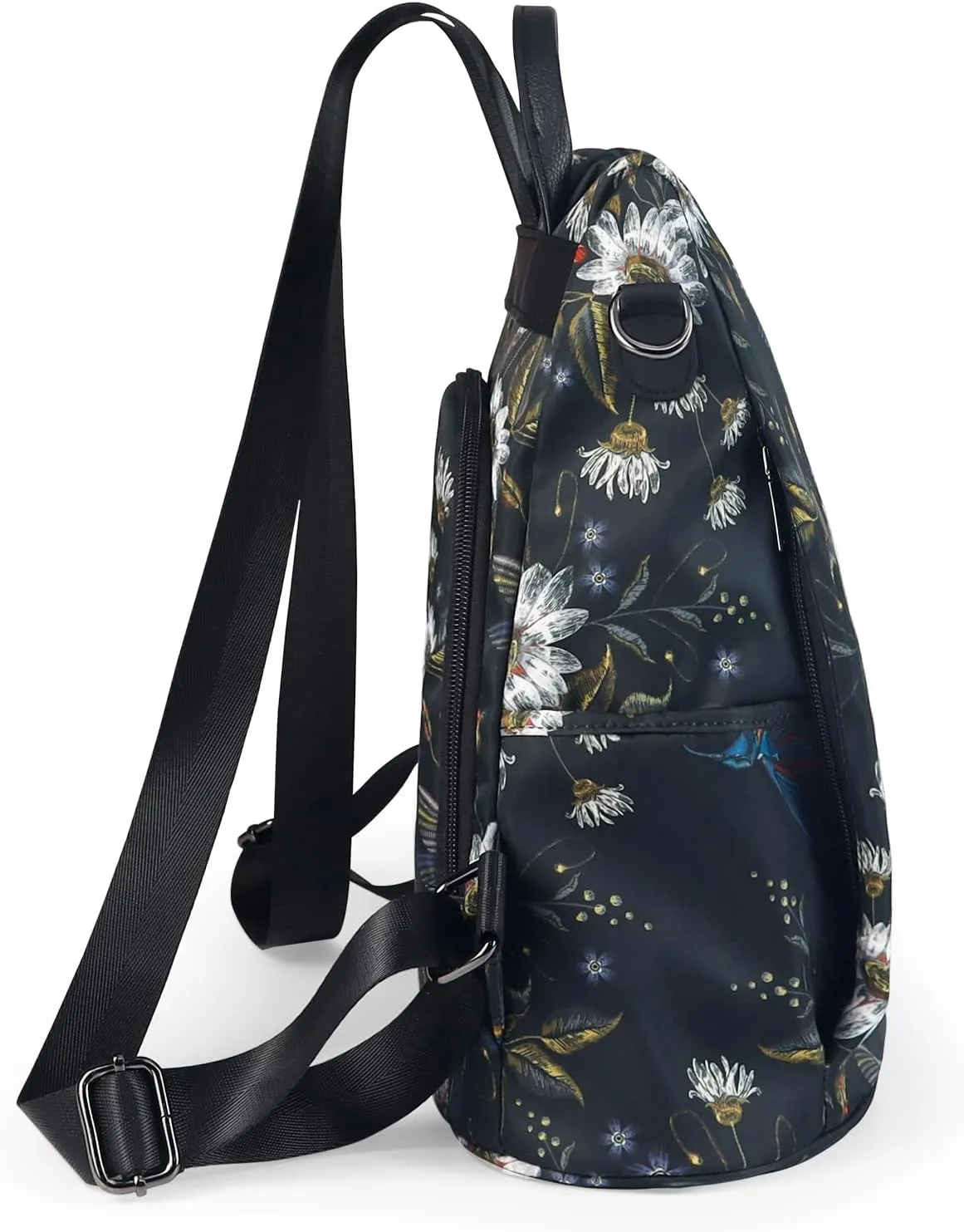 Fmeida Backpack Purse for Women Travel Anti-Theft Backpack Nylon Waterproof Daypack Fashion College Bookbag Cute Hummingbird